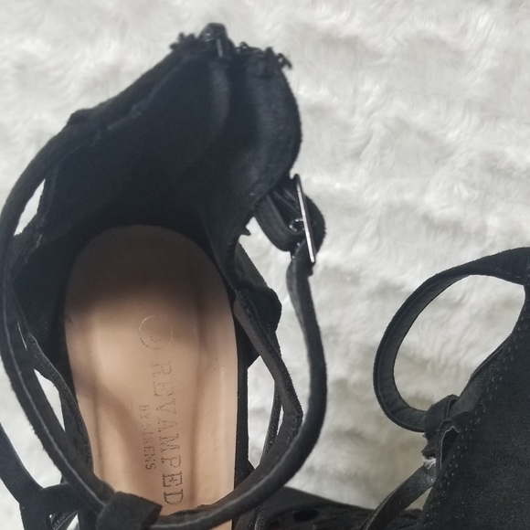 Revamped Faux Suede Gladiator Heels - Picture 4 of 4